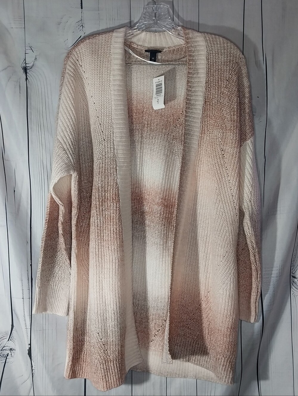 Torrid Open-Front Casual Boho Cozy Ombre Duster Fall Grannycore Cardigan NWT